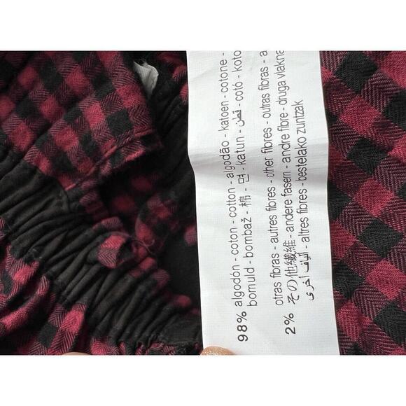 Zara Dress Girls 2-3 Toddler Gingham Overall Skirt Red Black Checker Plaid - Picture 6 of 6